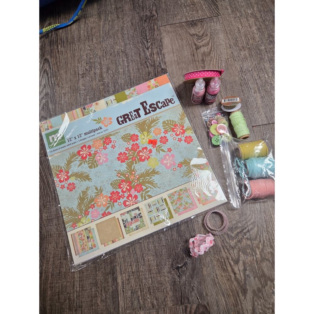 Making Memories Great Escape Vacation Scrapbook Kit Pages Stickers Accessories
